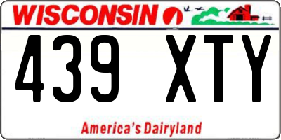 WI license plate 439XTY