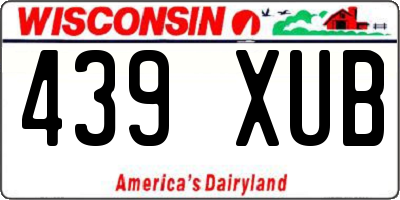 WI license plate 439XUB