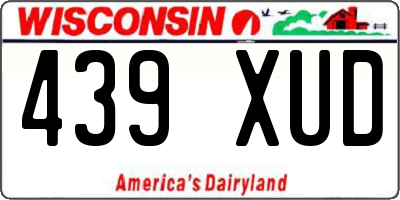 WI license plate 439XUD