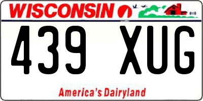 WI license plate 439XUG