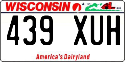 WI license plate 439XUH