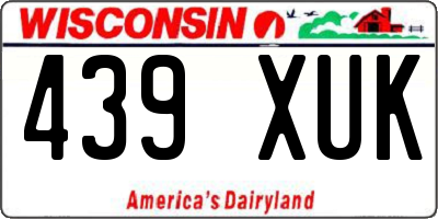 WI license plate 439XUK