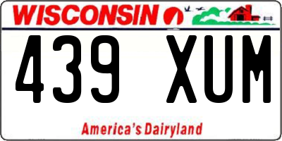 WI license plate 439XUM