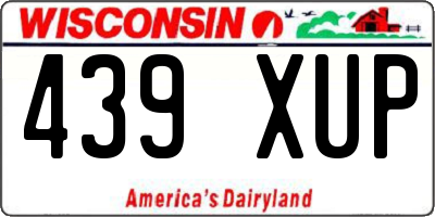 WI license plate 439XUP