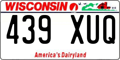 WI license plate 439XUQ