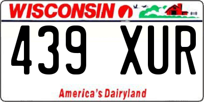 WI license plate 439XUR