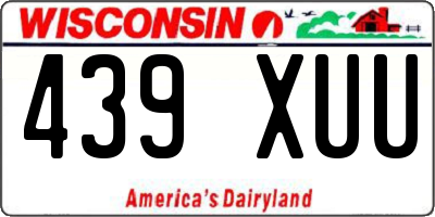 WI license plate 439XUU