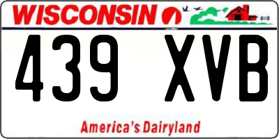 WI license plate 439XVB