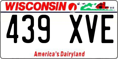 WI license plate 439XVE