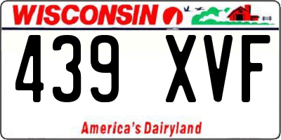 WI license plate 439XVF