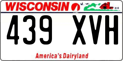 WI license plate 439XVH