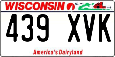 WI license plate 439XVK