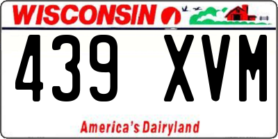 WI license plate 439XVM