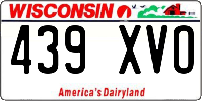 WI license plate 439XVO