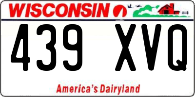 WI license plate 439XVQ