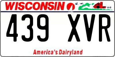 WI license plate 439XVR
