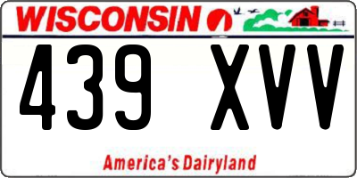 WI license plate 439XVV