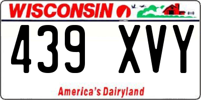 WI license plate 439XVY
