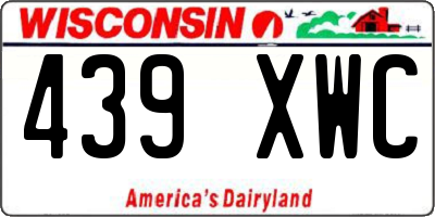 WI license plate 439XWC