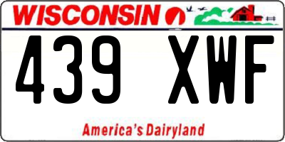 WI license plate 439XWF
