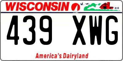 WI license plate 439XWG