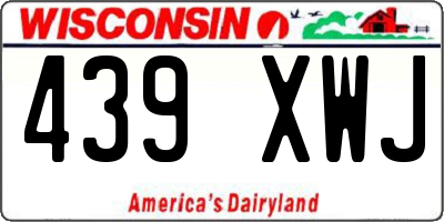 WI license plate 439XWJ