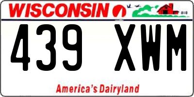WI license plate 439XWM