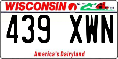 WI license plate 439XWN