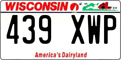 WI license plate 439XWP