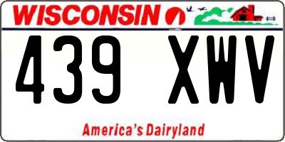 WI license plate 439XWV