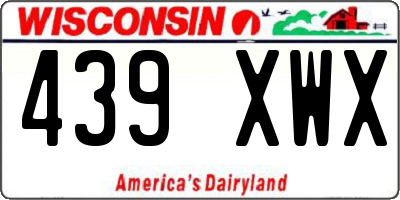 WI license plate 439XWX