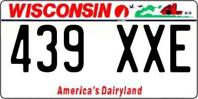 WI license plate 439XXE