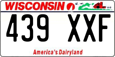 WI license plate 439XXF