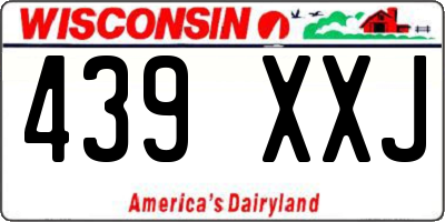 WI license plate 439XXJ