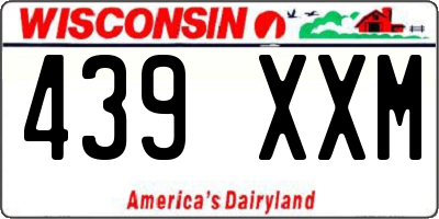 WI license plate 439XXM