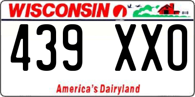 WI license plate 439XXO