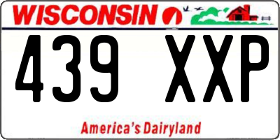 WI license plate 439XXP