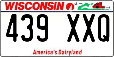 WI license plate 439XXQ