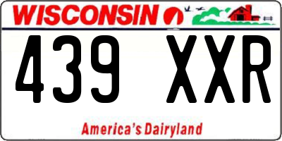 WI license plate 439XXR