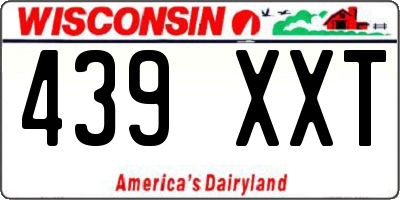 WI license plate 439XXT