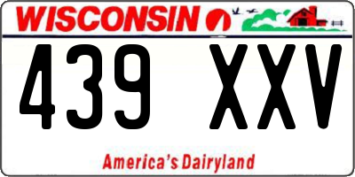 WI license plate 439XXV