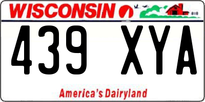 WI license plate 439XYA