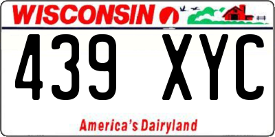 WI license plate 439XYC