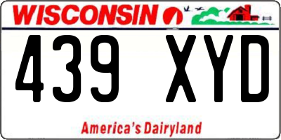 WI license plate 439XYD