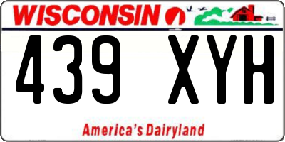 WI license plate 439XYH