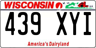 WI license plate 439XYI
