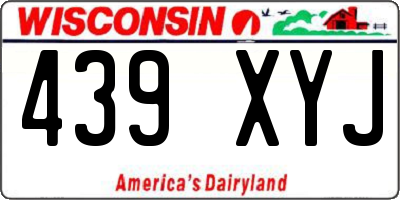 WI license plate 439XYJ