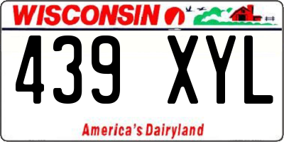 WI license plate 439XYL