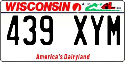 WI license plate 439XYM