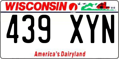 WI license plate 439XYN